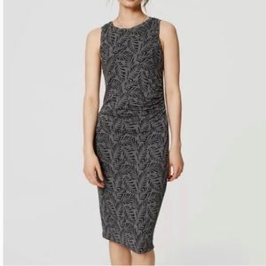 LOFT | palm print sleeveless dress size xs